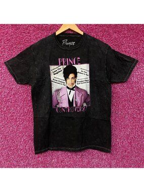 Prince Controversy Washed Acid-Wash Graphic T-Shirt Large